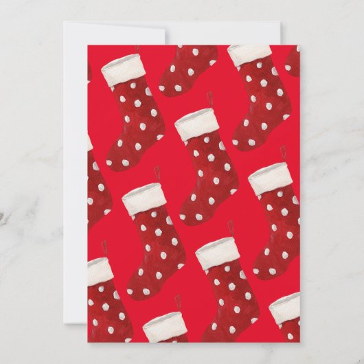 Invitation Fête de Noël rouge (Dos)