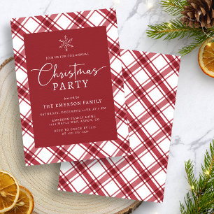 Invitation Fête de Noël rouge