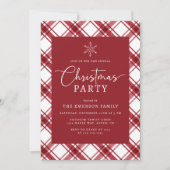 Invitation Fête de Noël rouge (Devant)