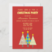 Invitation Fête de Noël rouge (Devant)