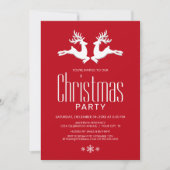 Invitation Fête de Noël Rouge Blanc (Devant)