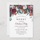 Invitation Fête de Noël rouge blanc de Bourgogne (Devant)