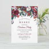 Invitation Fête de Noël rouge blanc de Bourgogne (Debout devant)