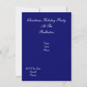 Invitation Fête de Noël Rouge Bleu Cadeaux Boxes Boules (Dos)