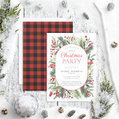 Invitation Fête de Noël rouge chaud moderne