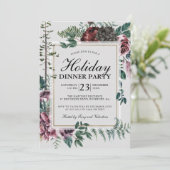 Invitation Fête de Noël rouge de la Bourgogne (Debout devant)