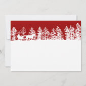 Invitation Fête de Noël rouge et blanc d'hiver (Dos)