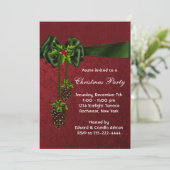 Invitation Fête de Noël Rouge Vert (Debout devant)