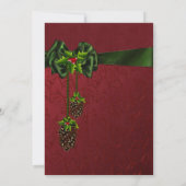 Invitation Fête de Noël Rouge Vert (Dos)