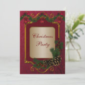 Invitation Fête de Noël Rouge Vert (Debout devant)