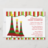 Invitation Fête de Noël rouge vert coloré (Devant)