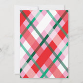 Invitation Fête de Noël rouge vert rose (Dos)