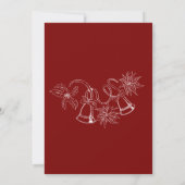 Invitation Fête de Noël rouge Vintage (Dos)