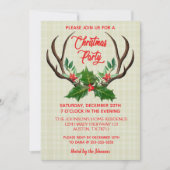 Invitation Fête de Noël Russe Antlers (Devant)