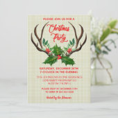 Invitation Fête de Noël Russe Antlers (Debout devant)