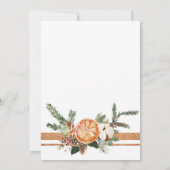 Invitation Fête de Noël Russe Orange Moderne (Dos)