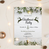 Invitation Fête de Noël Russe Reindeer