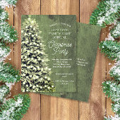 Invitation Fête de Noël Russe Tree Green Company