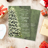 Invitation Fête de Noël Russe Tree Green Company