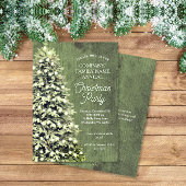 Invitation Fête de Noël Russe Tree Green Company