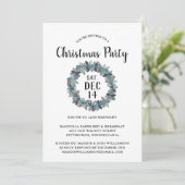 Invitation Fête de Noël Russe Watercolor Berry Wreath (Debout devant)