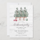 Invitation Fête de Noël rustique (Devant)