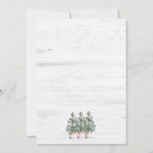 Invitation Fête de Noël rustique (Dos)