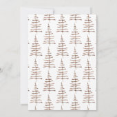 Invitation Fête de Noël rustique (Dos)