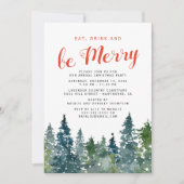 Invitation Fête de Noël rustique (Devant)