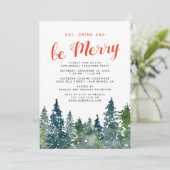 Invitation Fête de Noël rustique (Debout devant)