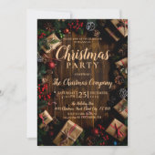 Invitation Fête de Noël Rustique (Devant)