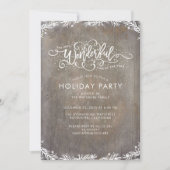 Invitation Fête de Noël rustique (Devant)