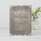 Invitation Fête de Noël rustique (Debout devant)