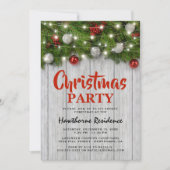 Invitation Fête de Noël rustique à la campagne (Devant)