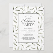 Invitation Fête de Noël Rustique à l'aiguille de pin (Devant)