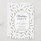 Invitation Fête de Noël Rustique à l'aiguille de pin (Devant)