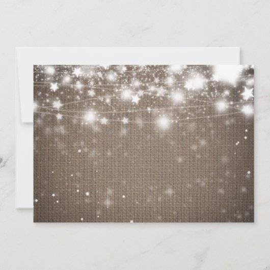 Invitation Fête de Noël Rustique Burlap (Dos)