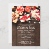 Invitation Fête de Noël rustique et chaleureuse (Devant)