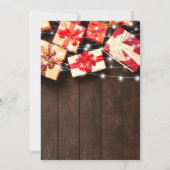 Invitation Fête de Noël rustique et chaleureuse (Dos)