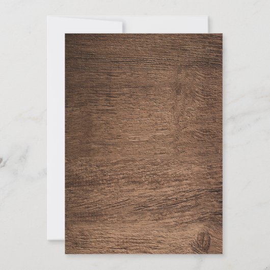 Invitation Fête de Noël rustique | Joyeux Fêtes (Dos)