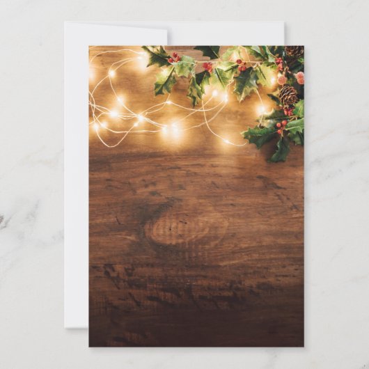 Invitation Fête de Noël rustique Mistletoe (Dos)
