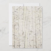 Invitation Fête de Noël Rustique Wreath White Birch (Dos)