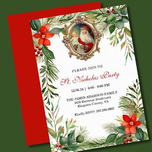 Invitation Fête de Noël Saint Nicolas Fête