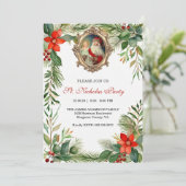 Invitation Fête de Noël Saint Nicolas Fête (Debout devant)