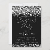 Invitation Fête de Noël Silver brillant (Devant)