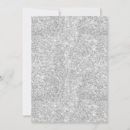 Invitation Fête de Noël Silver Red Snowflake (Dos)