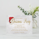 Invitation Fête de Noël Silver Snowflake (Debout devant)