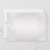 Invitation Fête de Noël Silver Snowflake (Dos)
