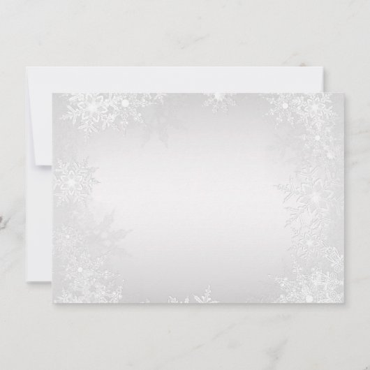 Invitation Fête de Noël Silver Snowflake (Dos)