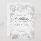 Invitation Fête de Noël Silver Winter Wonderland (Devant)